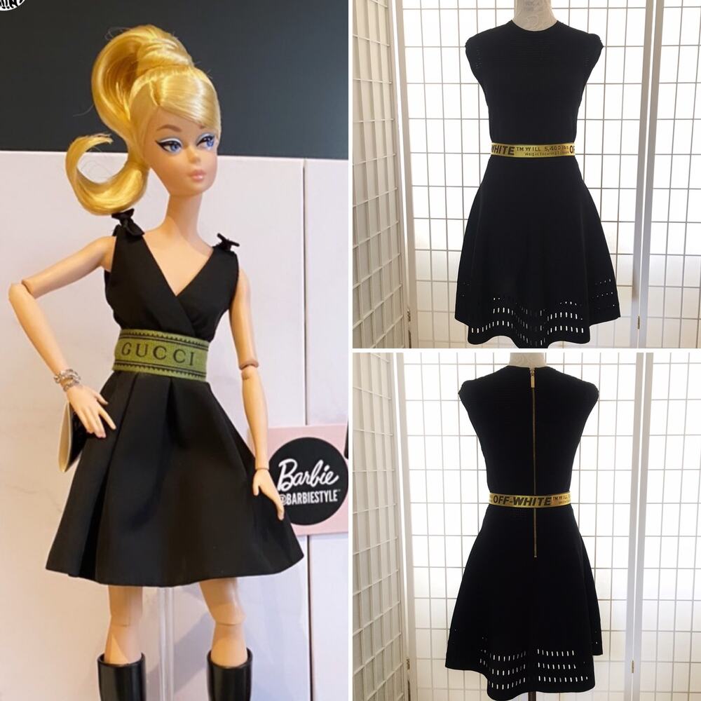 Ted Baker Black Fit and Flare Dress Sz 2